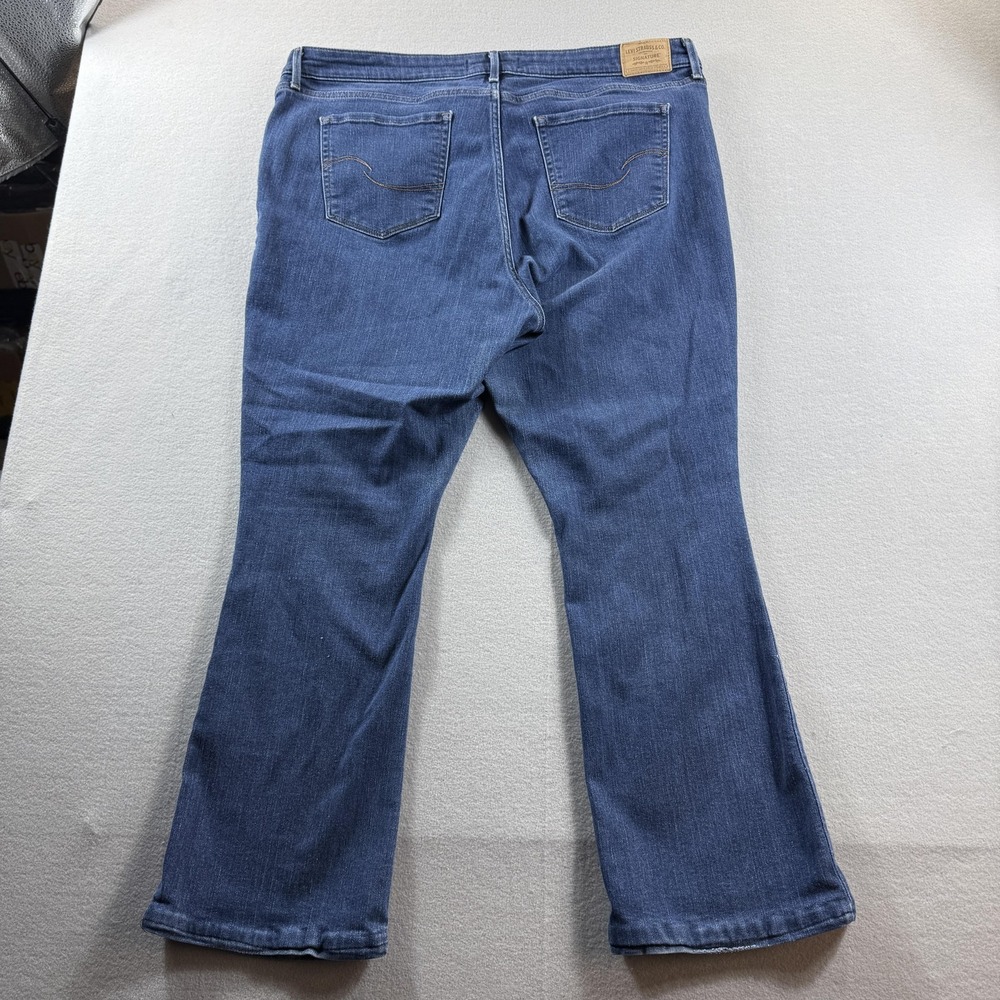 Levi Strauss Signature Bootcut Jeans Womens 20 Blue Med‎ Wash Stretch 40x28 - Picture 9 of 9